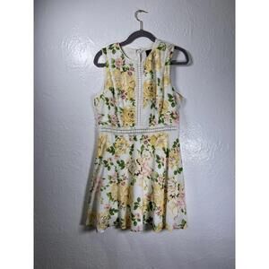 Disney Princess Disneybound Daperday Belle Sleeveless Dress Large Yellow‎ Floral